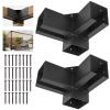 Amgo Pergola Brackets, 4 x 4 in., 3-Way Right-Angle Corner, with Screws, 2-Pack view 1