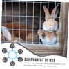 KONTONTY 6-Piece Rabbit Waterer Set, Scratch-Resistant Stainless Steel Automatic Bowl Holder view 3