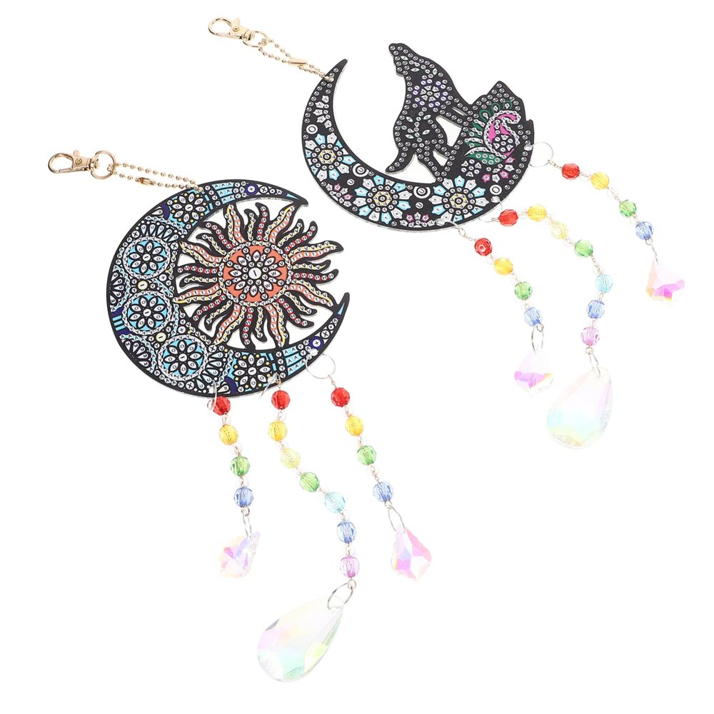 GLEAVI DIY Acrylic Diamond Painting Wind Chime Ornament