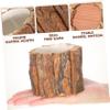 VALICLUD 3-Piece Rustic Round Wooden Planter Set view 3