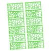 12-Piece Green PP Geometric Drawing Stencil Set view 1