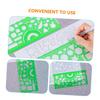 12-Piece Green PP Geometric Drawing Stencil Set view 4