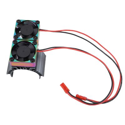 CHICIRIS RC Car Dual Motor Cooling Fan for 380/540/550/3650/3660/3674 Motors, Aluminum Alloy, Gray