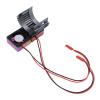 CHICIRIS RC Car Dual Motor Cooling Fan for 380/540/550/3650/3660/3674 Motors, Aluminum Alloy, Gray view 2