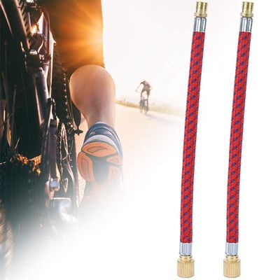 CHICIRIS 2-Piece Bicycle Pump Extension Tubes, Flexible Valve Hoses, Copper-Plated