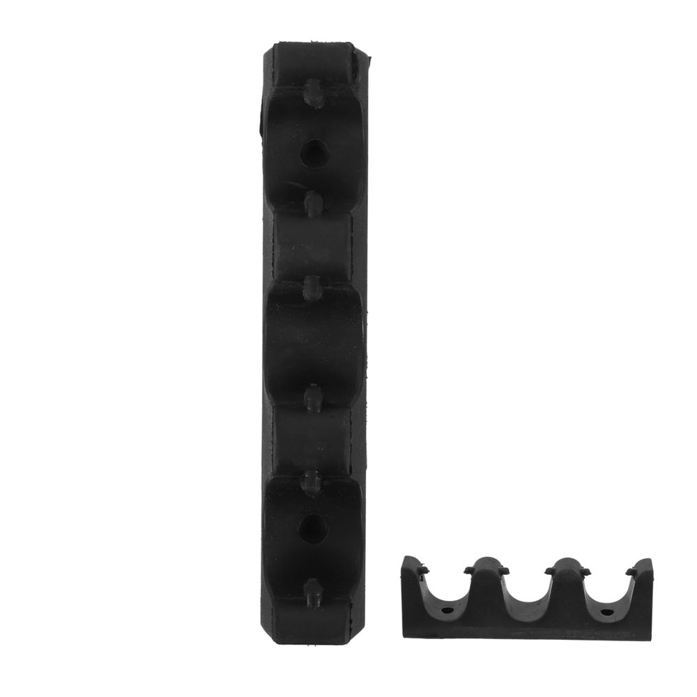 Toddmomy Black Plastic Pool Cue Rack with Multiple Holes, Wall-Mounted Billiard Cue Holder