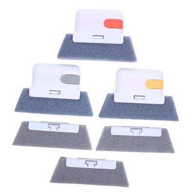 6-Piece Window Cleaning Brush with Hidden Scraper for Tracks
