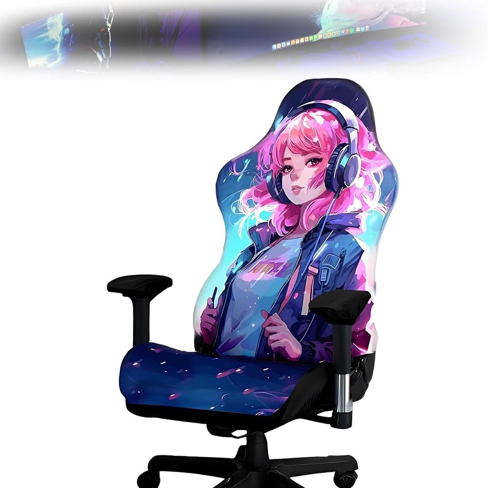 4-Piece Stretch Gaming Chair Cover Set with Armrest Covers