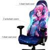 4-Piece Stretch Gaming Chair Cover Set with Armrest Covers view 4