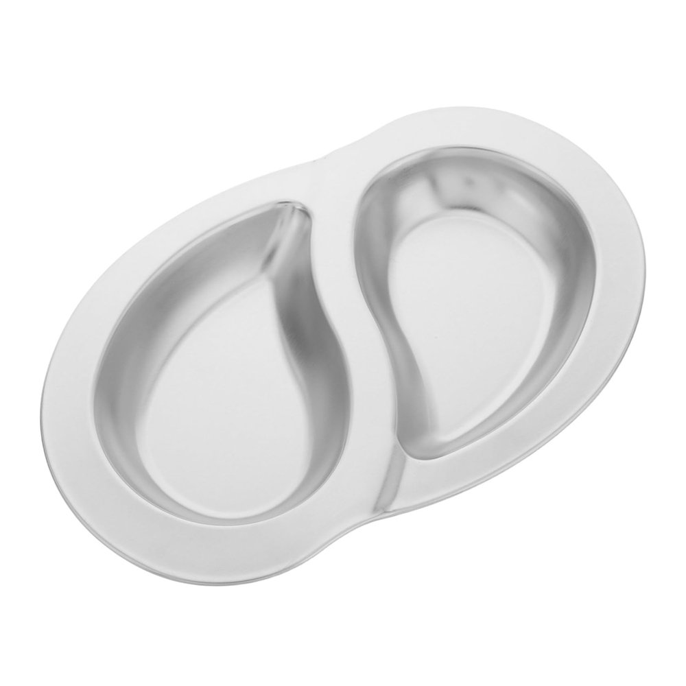 Yardwe Stainless Steel Divided Serving Plate for Camping and Grilling