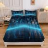 Fitted Sheet 160 x 200 cm, Light, for Mattresses up to 30 cm, with 2 Pillowcases view 1