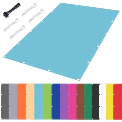 nvdsivee Rectangular Balcony Privacy Shade Sail, Waterproof, 95% UV Protection, Blue, 1.5 x 10 m