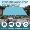 nvdsivee Rectangular Balcony Privacy Shade Sail, Waterproof, 95% UV Protection, Blue, 1.5 x 10 m view 2
