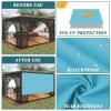 nvdsivee Rectangular Balcony Privacy Shade Sail, Waterproof, 95% UV Protection, Blue, 1.5 x 10 m view 3
