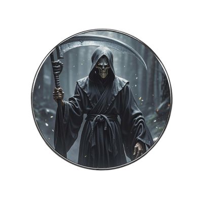 Grim Reaper Refrigerator Magnets, Round Reusable Decorative Magnets