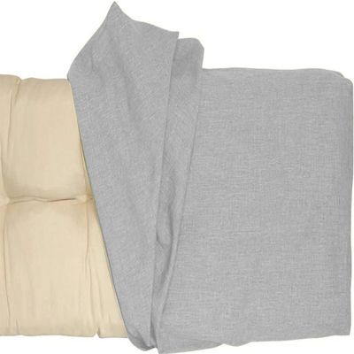 AQIGR Bench Cushion Cover, Light Gray, 80 x 55 x 8 cm