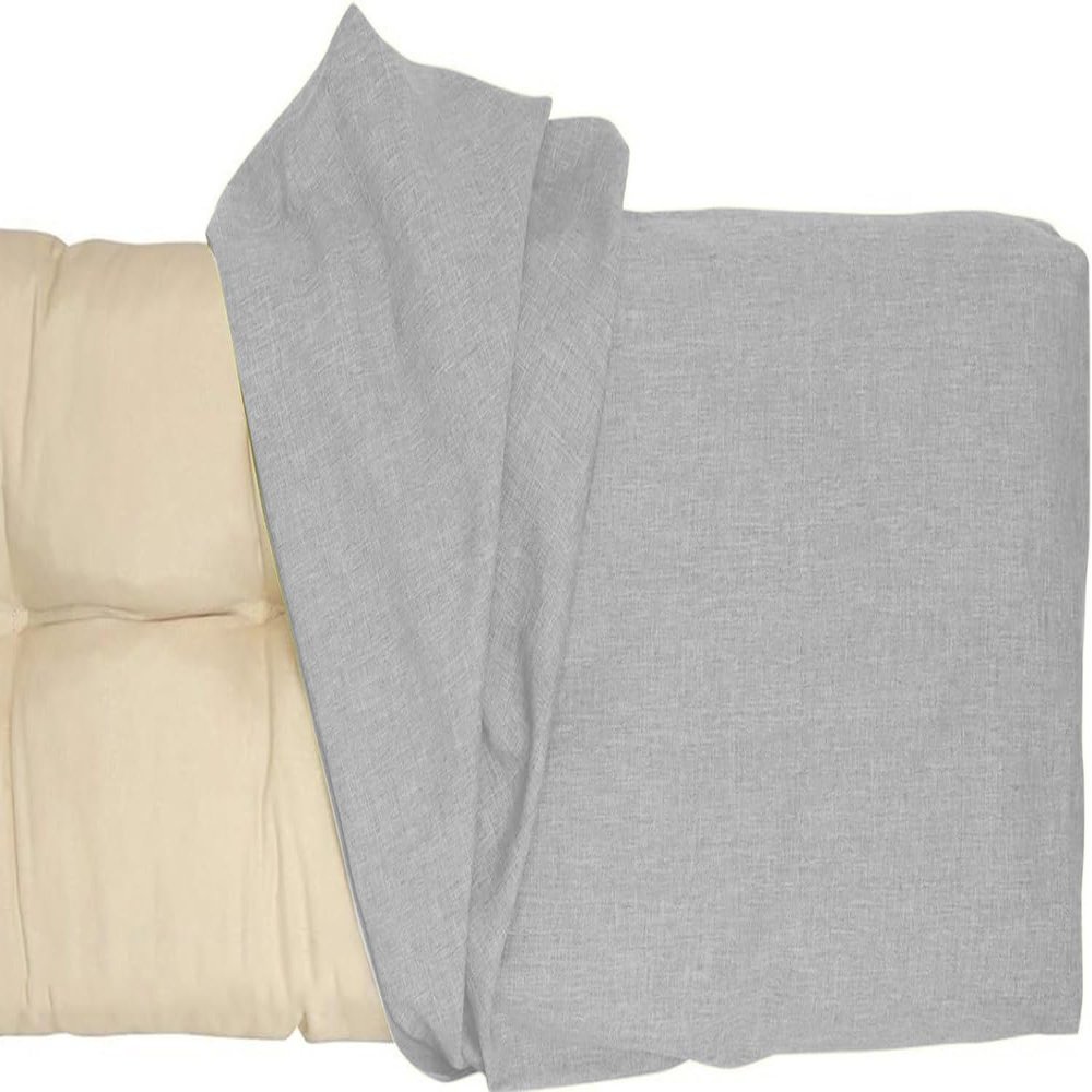 AQIGR Bench Cushion Cover, Light Gray, 80 x 55 x 8 cm