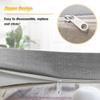 AQIGR Bench Cushion Cover, Light Gray, 80 x 55 x 8 cm view 4