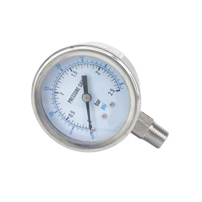 CNTUSRXT 0–2.5 bar 1/4" NPT Male 60 mm Dial Pressure Gauge