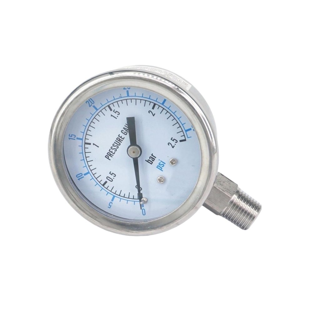 CNTUSRXT 0–2.5 bar 1/4" NPT Male 60 mm Dial Pressure Gauge