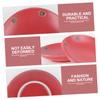 KONTONTY Red Ceramic Plant Saucers, 11 cm, 2-Pack, Round view 3