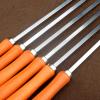 Flat Stainless Steel Grill Skewers with Wooden Handles view 3