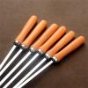 Flat Stainless Steel Grill Skewers with Wooden Handles view 4