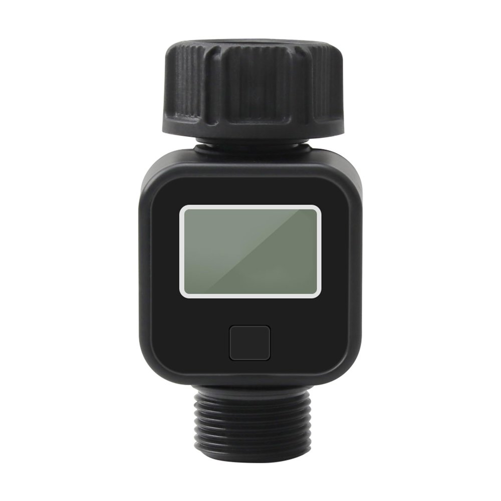 Digital Water Flow Meter, 3/4-Inch Thread, Outdoor Garden Hose Water Consumption and Flow Rate Tester