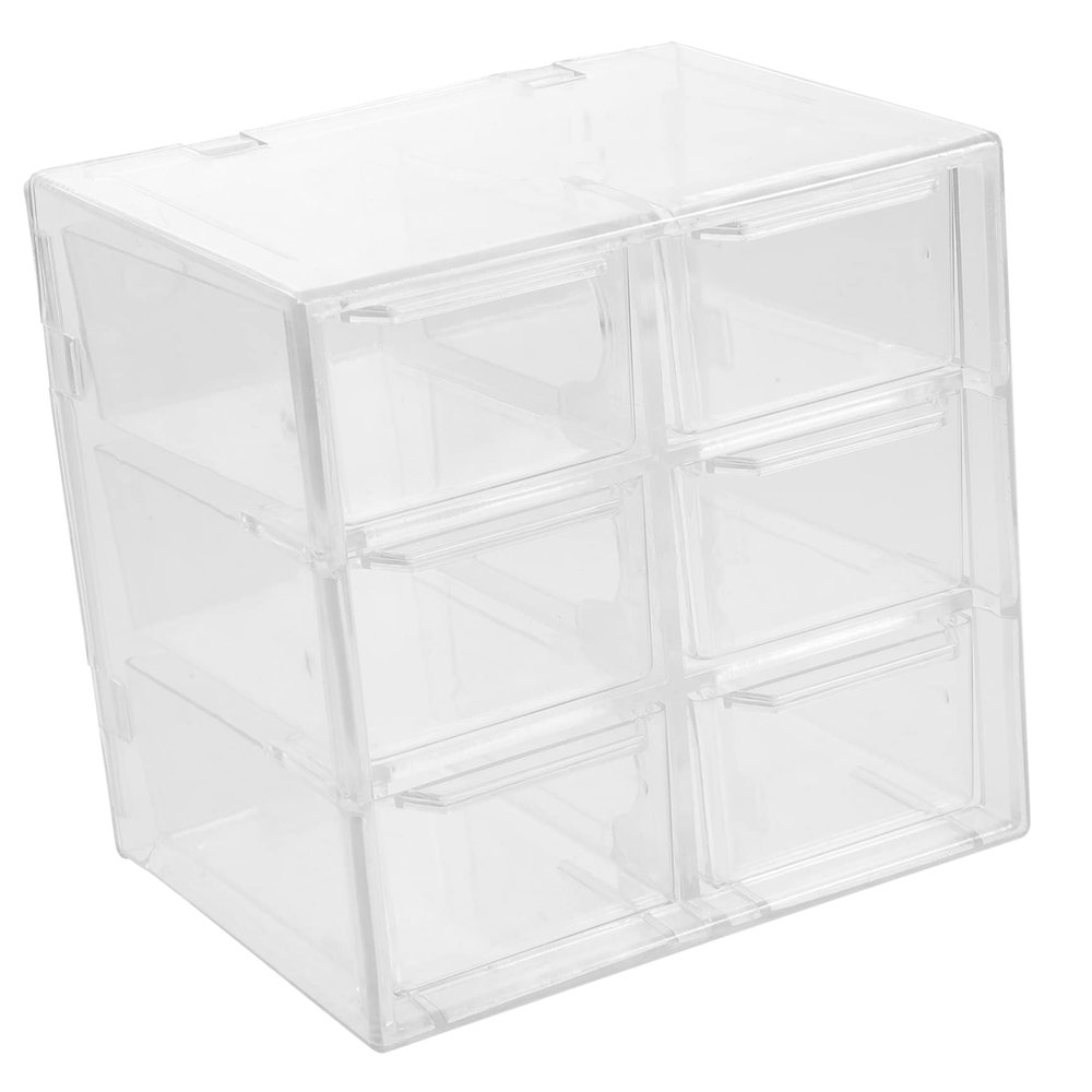 NUOBESTY PS Transparent 6-Drawer Jewelry Organizer