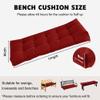HJZPWB Thick Outdoor Bench Cushion, Green, 180 x 40 x 8 cm view 2