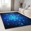 Blue Honeycomb Geometric Rug, 80 x 150 cm, Ultra-Soft, Non-Slip, Washable view 2