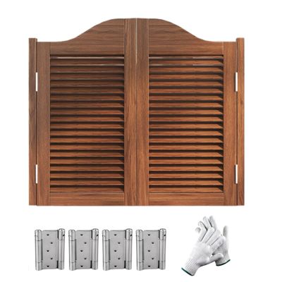Solid Wood Café Saloon Swing Door, 62 x 100 cm, Brown