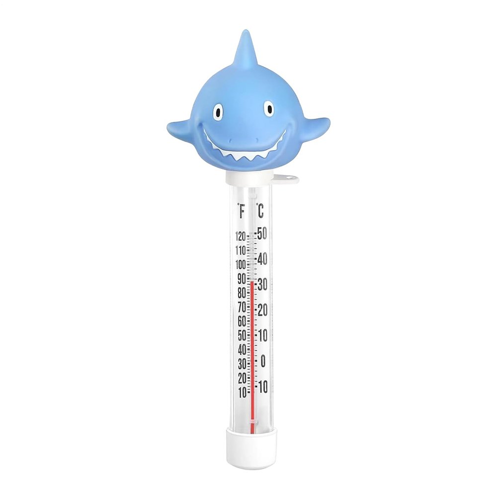 Floating Pool Thermometer, Shark-Shaped Water Temperature Monitor with Cord