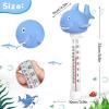 Floating Pool Thermometer, Shark-Shaped Water Temperature Monitor with Cord view 2