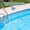 Floating Pool Thermometer, Shark-Shaped Water Temperature Monitor with Cord view 4