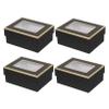 Paper Gift Box with Gold Rim and Window - Black Pack view 1