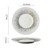 Round Ceramic Dinner Plate, Pasta and Sushi Serving Plate (B) view 2
