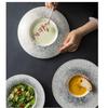 Round Ceramic Dinner Plate, Pasta and Sushi Serving Plate (B) view 4