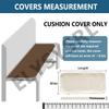 Custom Indoor/Outdoor Bench Cushion Cover, Burgundy, 90 x 55 x 8 cm view 3
