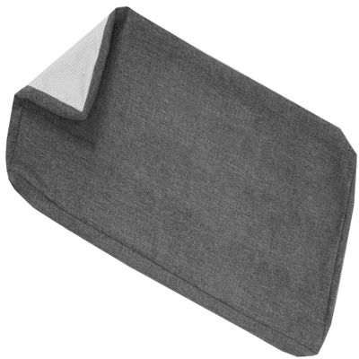 Custom Linen Bench Cushion Cover, Dark Gray, 150 x 60 x 8 cm