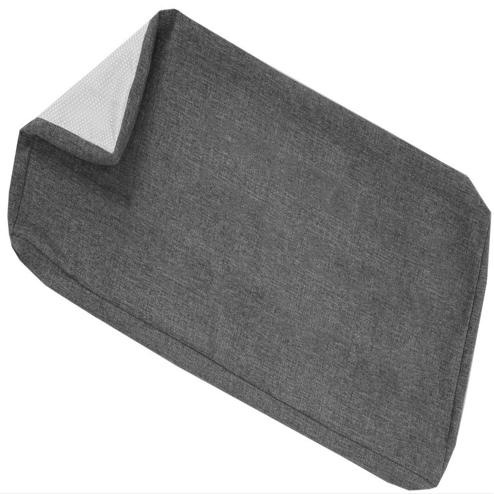 Custom Linen Bench Cushion Cover, Dark Gray, 150 x 60 x 8 cm