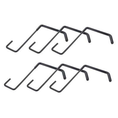 GLEAVI 6-Piece Heavy-Duty S-Hooks, Nail-Free Wall Storage Hooks for Garages