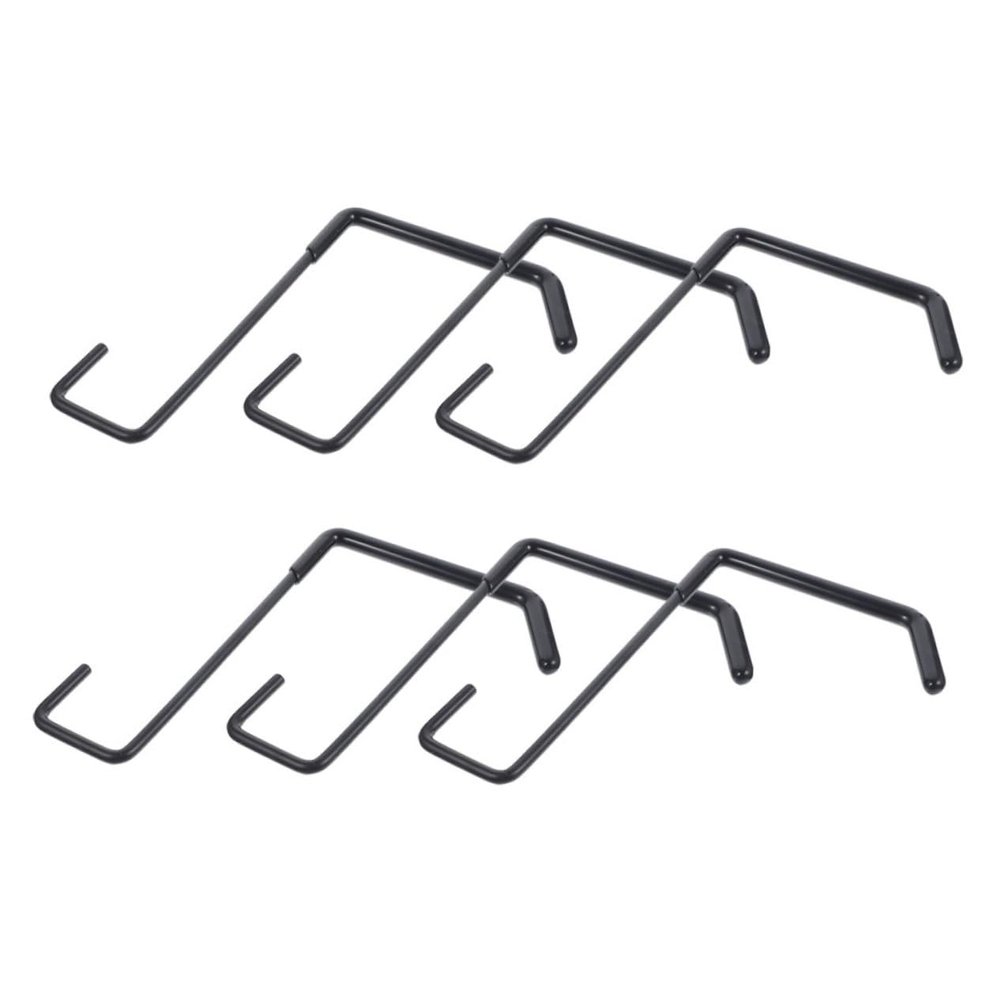 GLEAVI 6-Piece Heavy-Duty S-Hooks, Nail-Free Wall Storage Hooks for Garages