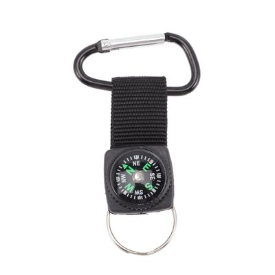 HANABASS 18-Piece Aluminum Alloy Compass Keychains with Webbing