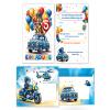 Junaversum 10 Police-Themed Invitations for a Boy's 5th Birthday view 2