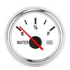 ANGGREK 2-Inch Water Level Gauge with Backlight for 12V Systems, White Dial, Silver Bezel view 1
