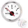 ANGGREK 2-Inch Water Level Gauge with Backlight for 12V Systems, White Dial, Silver Bezel view 3