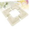 ibasenice 4-Piece White Plastic Solar Panel Stands, Drill-Free Corner Mounts with Strong Side Support for Garages and Buildings view 3