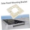 ibasenice 4-Piece White Plastic Solar Panel Stands, Drill-Free Corner Mounts with Strong Side Support for Garages and Buildings view 4