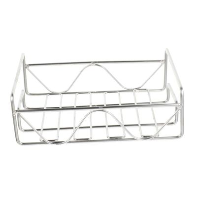 Stainless Steel Storage Rack, Wall-Mounted for Bathroom and Kitchen, Silver